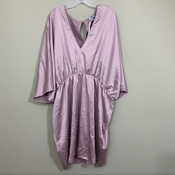 🆕 ASOS Design Curve Rose Gold Kimono Dress US 20 - Picture 3 of 5